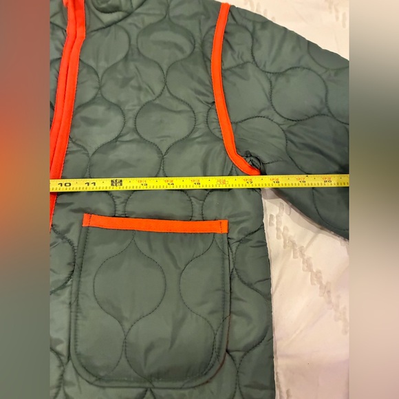 Free assembly Kids Quilted Jacket - Green and Orange. Unisex medium - Picture 5 of 8